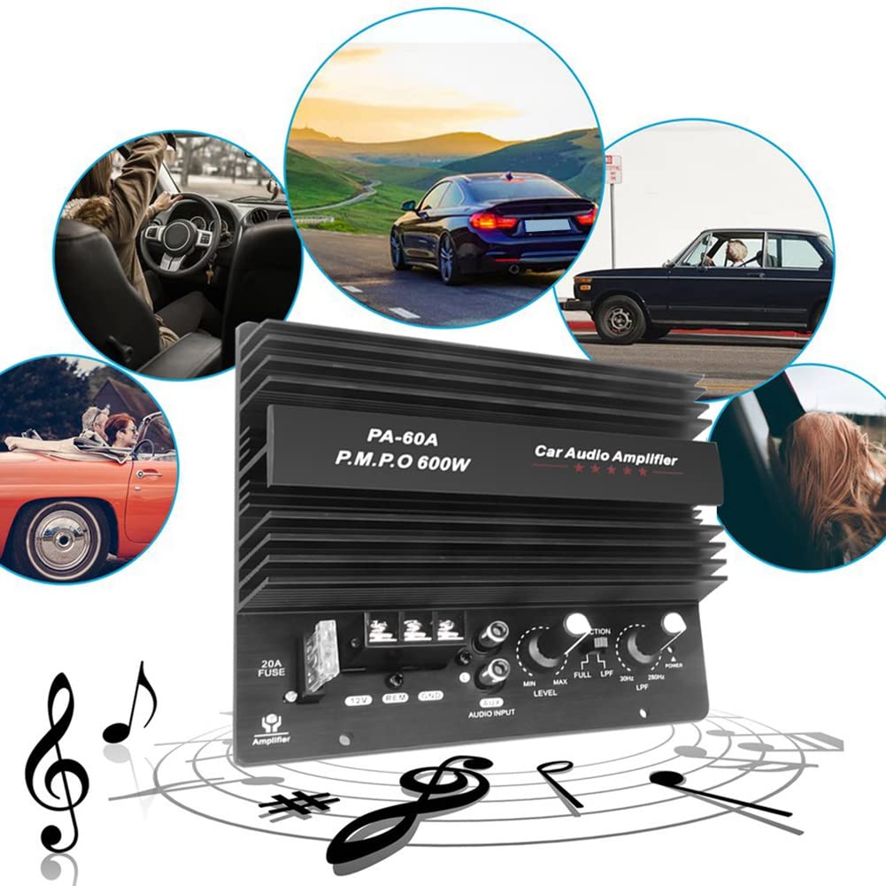Amplificatore di Potenza Audio per Auto 12V 600W Boord Lossless Subwoofer Sostituzione Audio per Auto Canale Mono Ad Alta Potenza