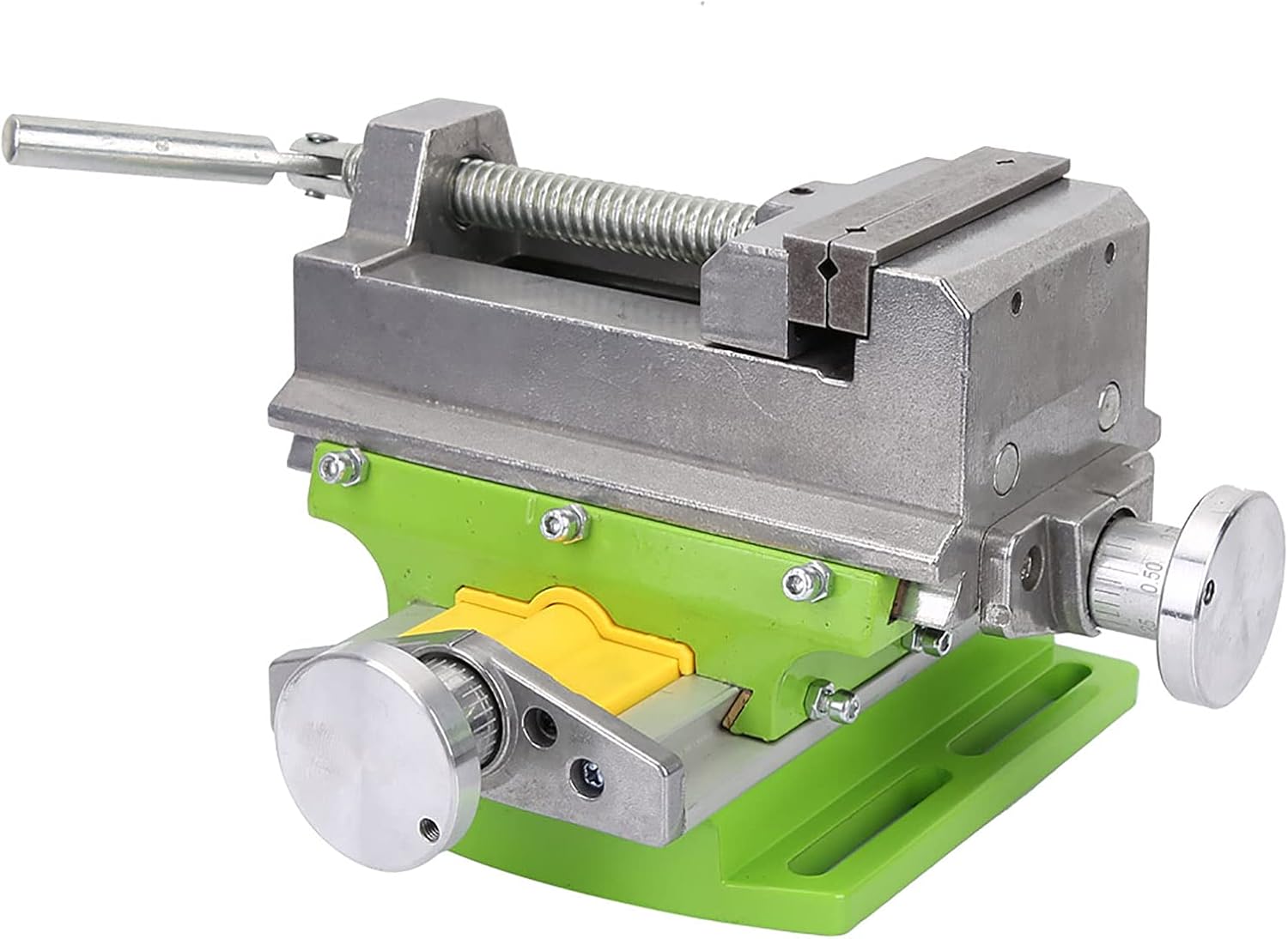 特別価格 クロススライディングバイス 木工用金属加工用の2つのスイベルクランクハンドルを備えた高強度精密スクリューロッドXYバイス