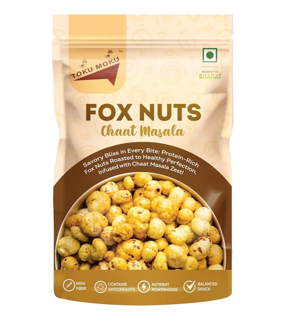 Toku Moku Roasted Makhana I 55g each Healthy Makhana Roasted In Ghee Snacks Gluten Free | Anti Oxidants | MSG Free | Zero Trans Fat | No added Preservatives and No Artificial Flavours (Single, Chat Masala)-image-14