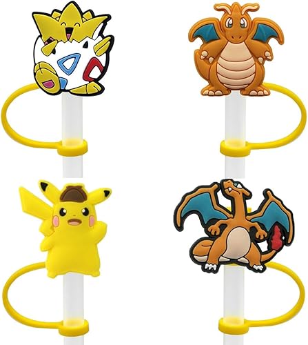 Tapa de popote para Stanley, divertida cubierta de popote de silicona para Stanley de 30 y 40 onzas, bonita funda de popote de dibujos animados para