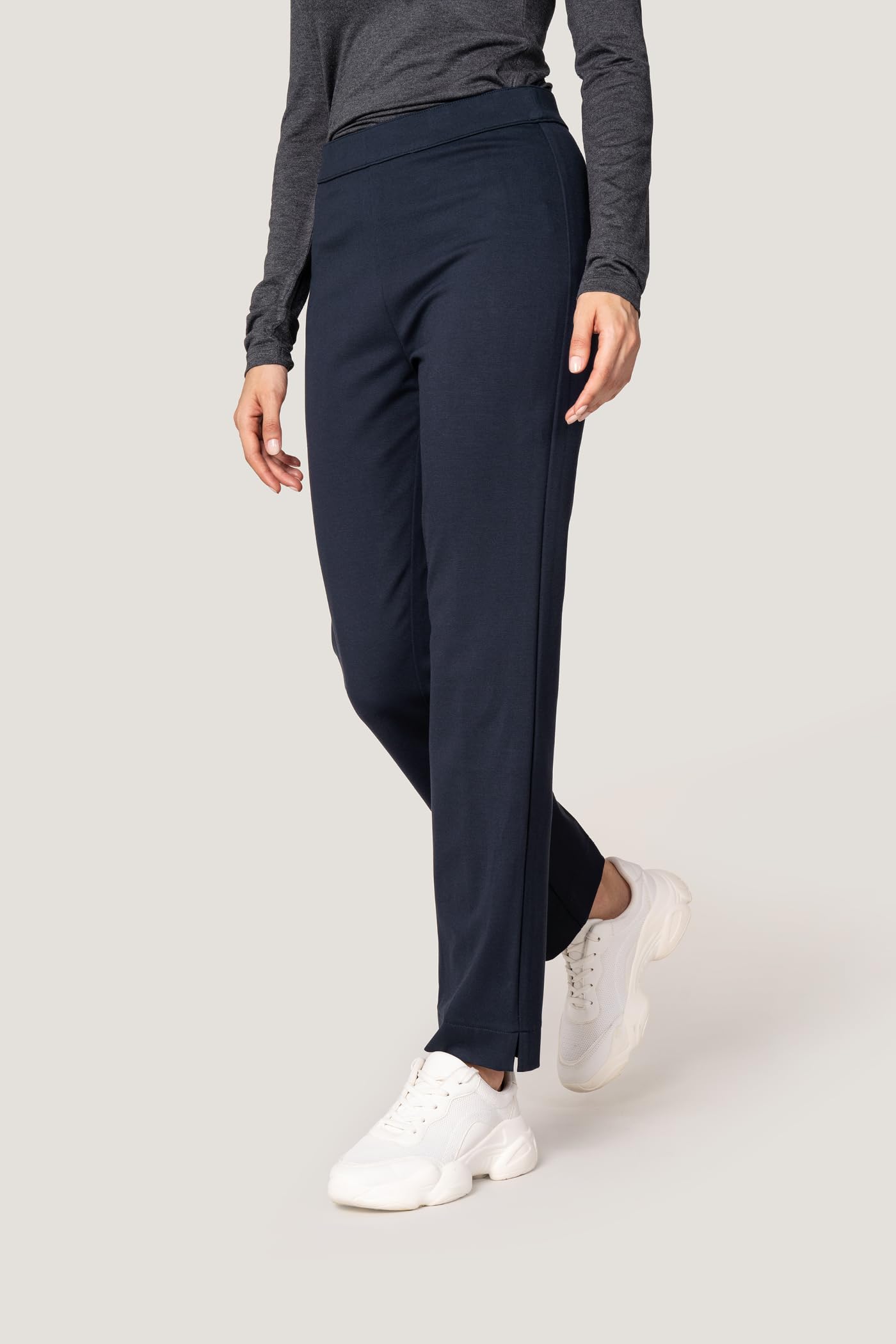 Goldenpoint Donna Leggings Straight con Vita Media Elasticata