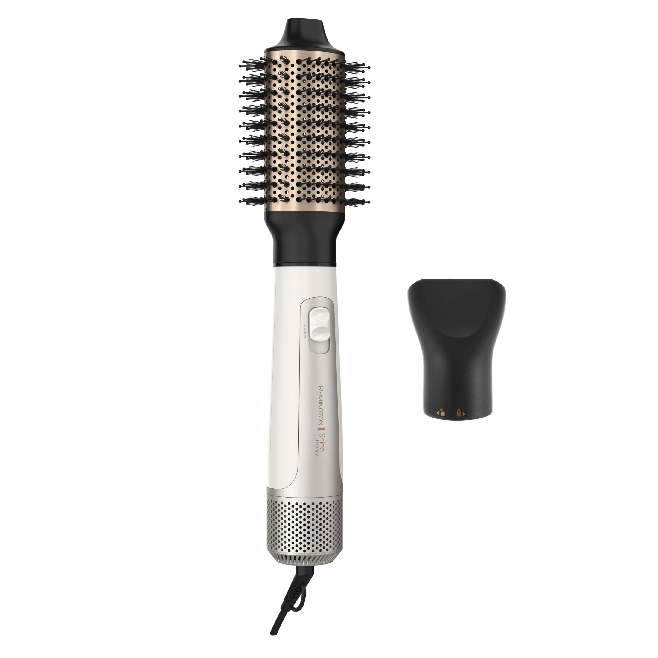 Remington Shine Therapy Hair Dryer Brush 2.4” Oval Hot Air Brush Keratin Argan Oil Ionic Anti-Frizz Ceramic Volumizer 1100W Blowout Styler for Smooth Frizz-Free Salon Hair
