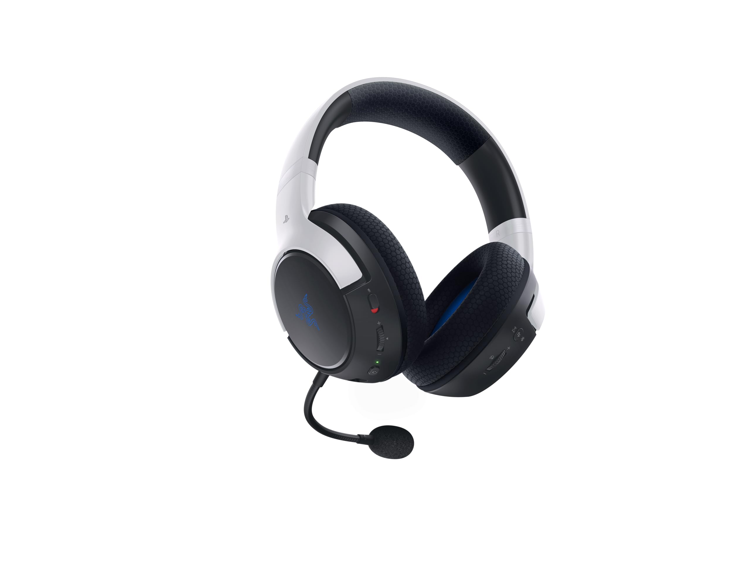Razer Kaira HyperSpeed (con Licencia Playstation) - Auriculares inalámbricos de Juego para Playstation - 2,4 HyperSpeed y Bluetooth (Triforce 50mm, micrófono HyperClear, multiplataforma) Blanco