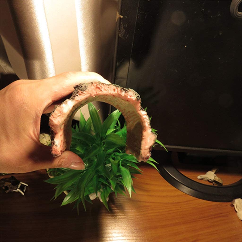 Resina de escondite de Reptiles, Caja de Cueva de Reptiles, decoración de hábitat, escondites de cáscara de Huevo de Dinosaurio simulado, Accesorios de Caja de Reptiles, Adornos