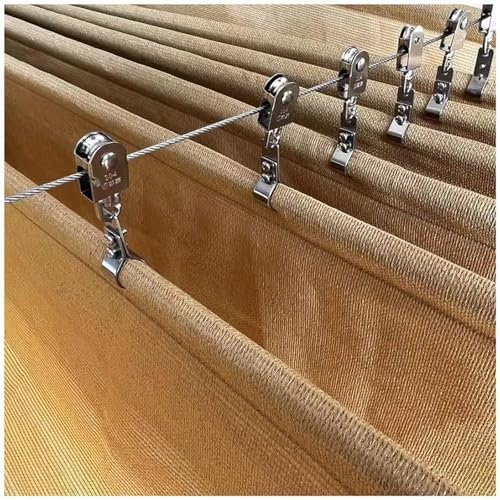 Toile de toit imperméable auvent terrasse pergola rétractable beige - 6