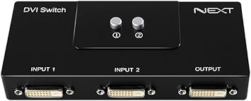 DVI 2 Port Manual Switch Box Monitor Single Mode 1920x1080 21