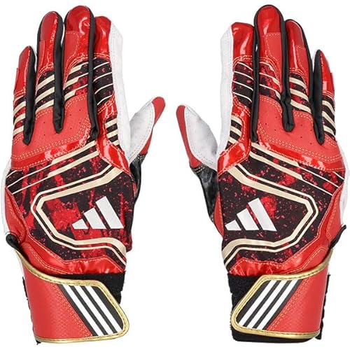 野球 アディダス バッティンググローブ バッティング手袋 51 バッティンググラブ TOP 2 両手用 LBG304 adidas 野球用品 スワロースポーツ (6482)レッド×ゴールド S