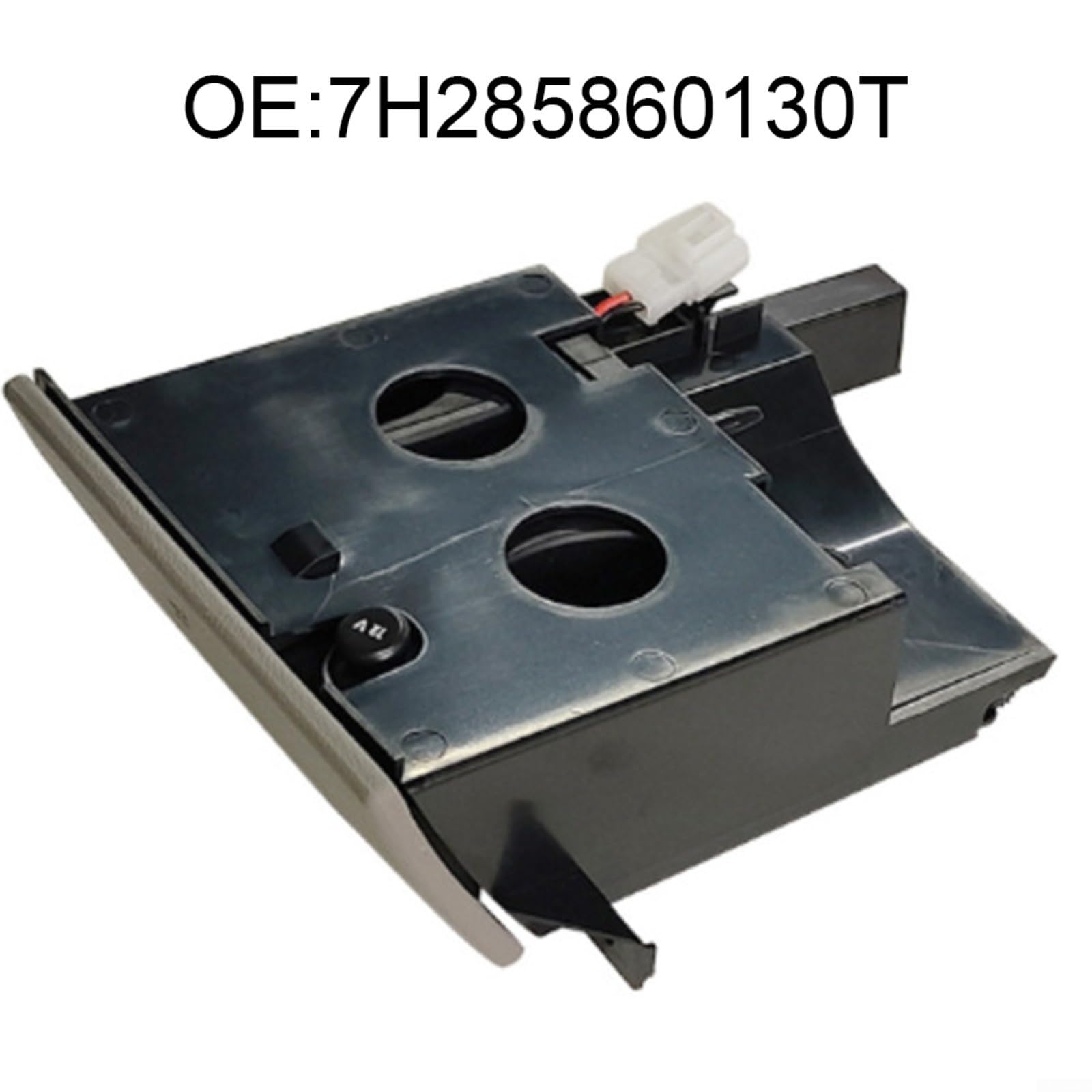 HpLive Portabevande consolle centrale in robusto ABS e metallo, adatto per Transporter T5 e per Multivan 2009-2015, guida a destra, nero/grigio, OEM 7H285860130T (grigio)