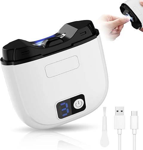 Cortauñas eléctrico inteligente 3 en 1, cortaúñas eléctrico con pulido, 3 velocidades, recargable por USB, lima de uñas eléctrica automática para