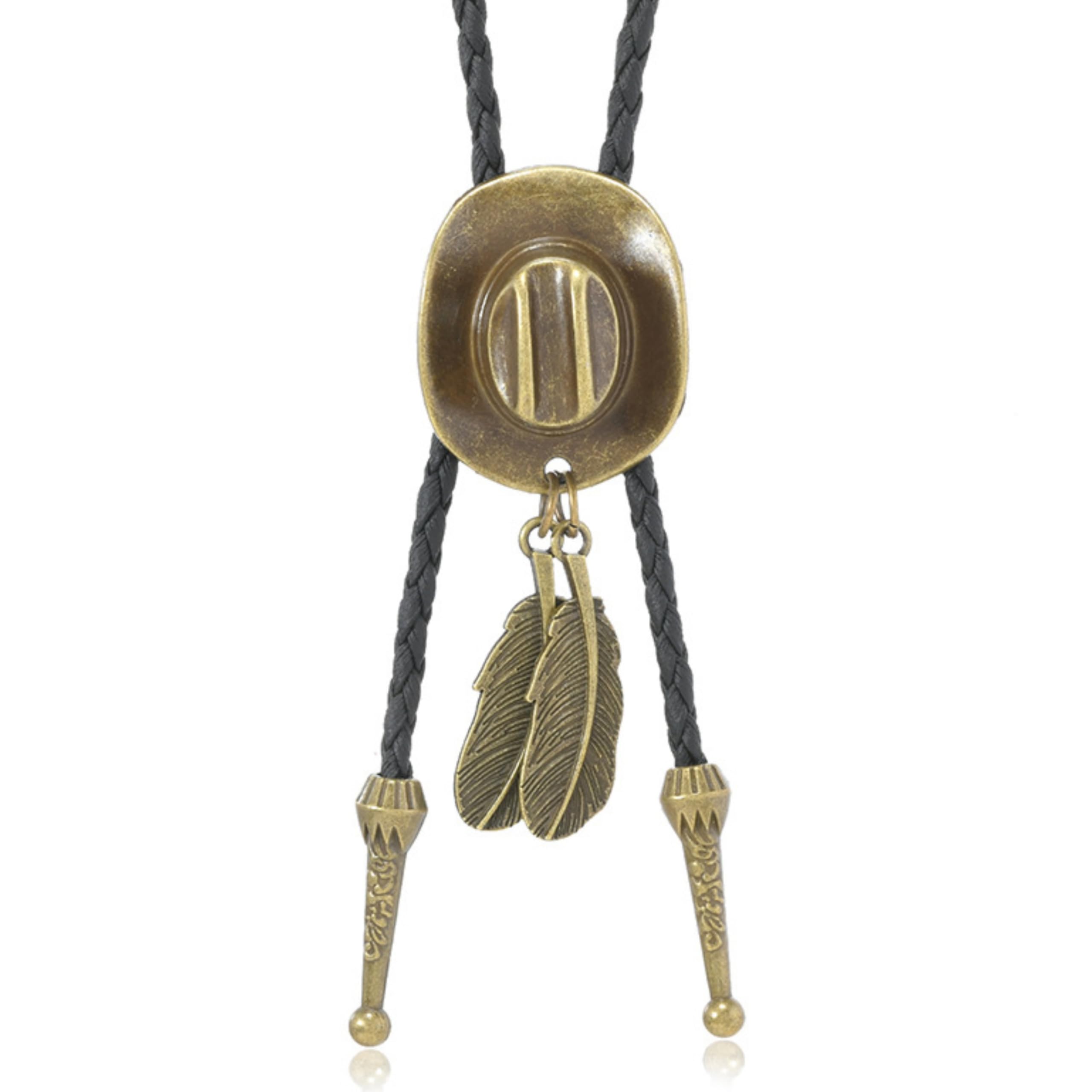 Western Cowboy Bolo tie for Men Women Gold Silver Death Skull Moth Cross Bolo Tie Christmas Deer Rooster Wolf Necktie Gift