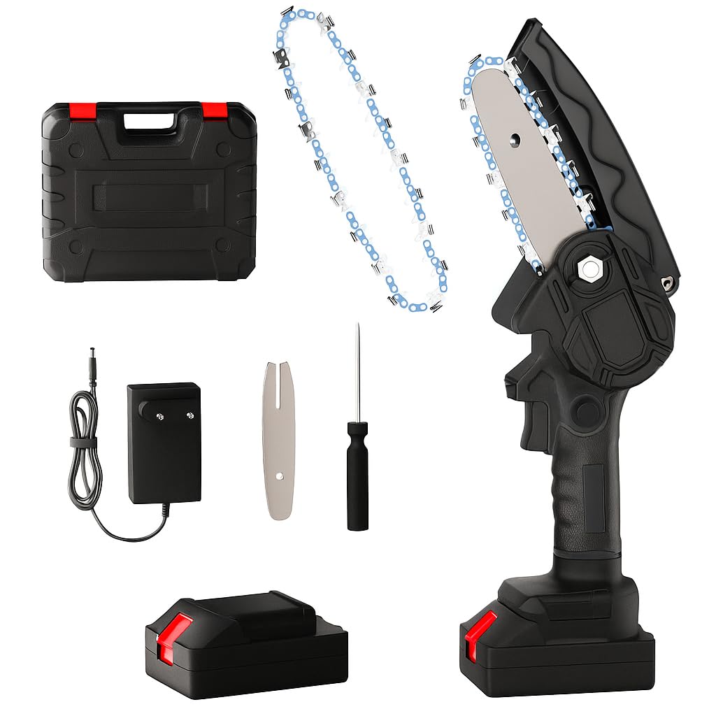 Shopper52 Cordless Mini Chainsaw for wood cutting| 21V Battery |One Hand Lightweight| Battery Powered | Wood Cutting | Tree Trimming | Chainsaw Machine