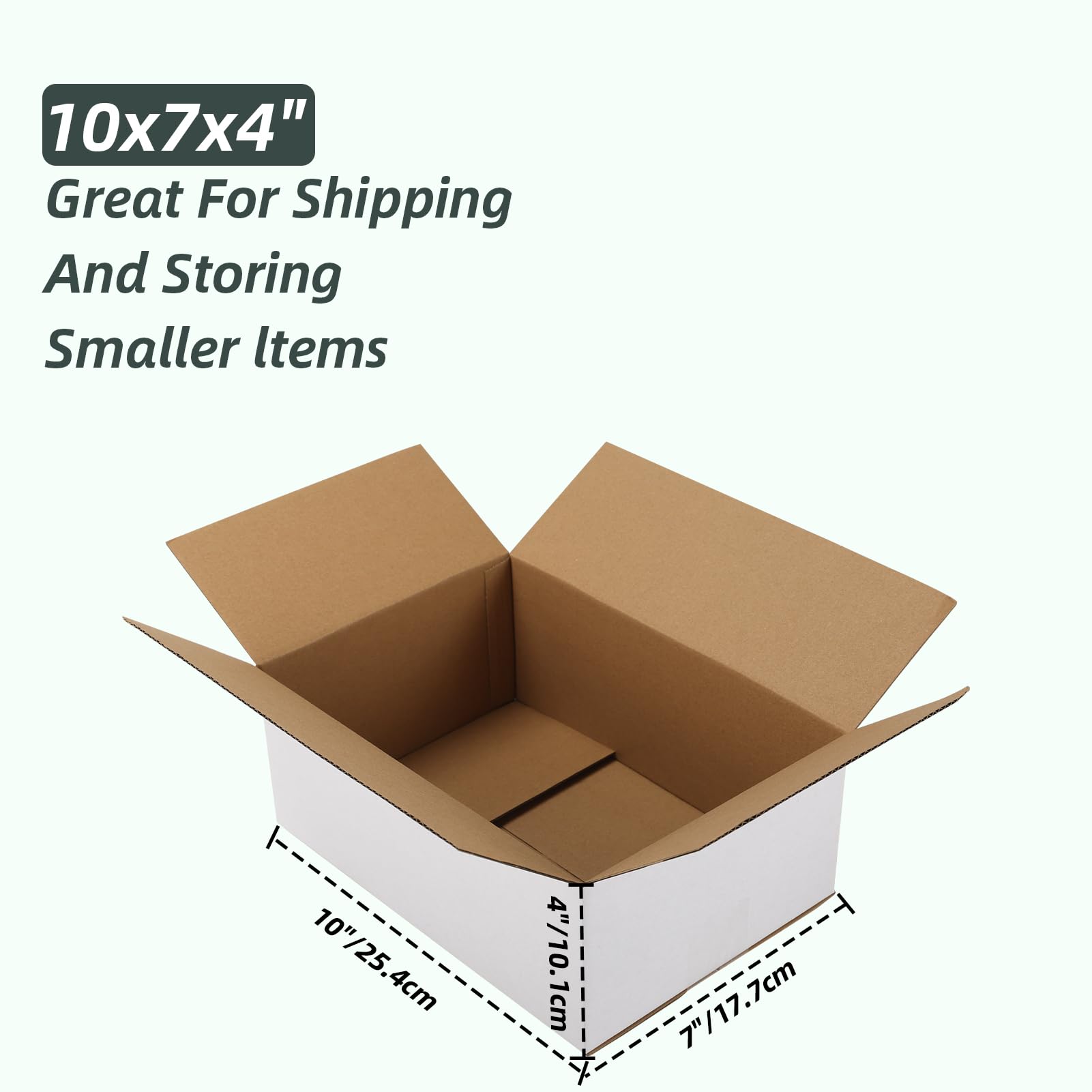 CRUGLA 10x7x4 weiße Versandkartons 40er Set weiße Wellpappkartons für Kleinunternehmen Versand Versand Verpackung