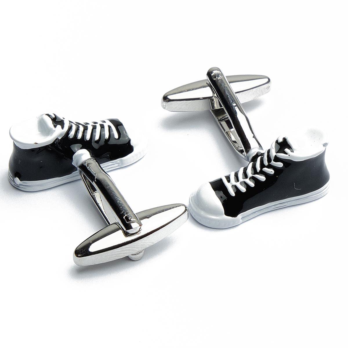 Boutons de manchette - Chaussures Gympe Chaussures d'athlétisme Blanc Noir
