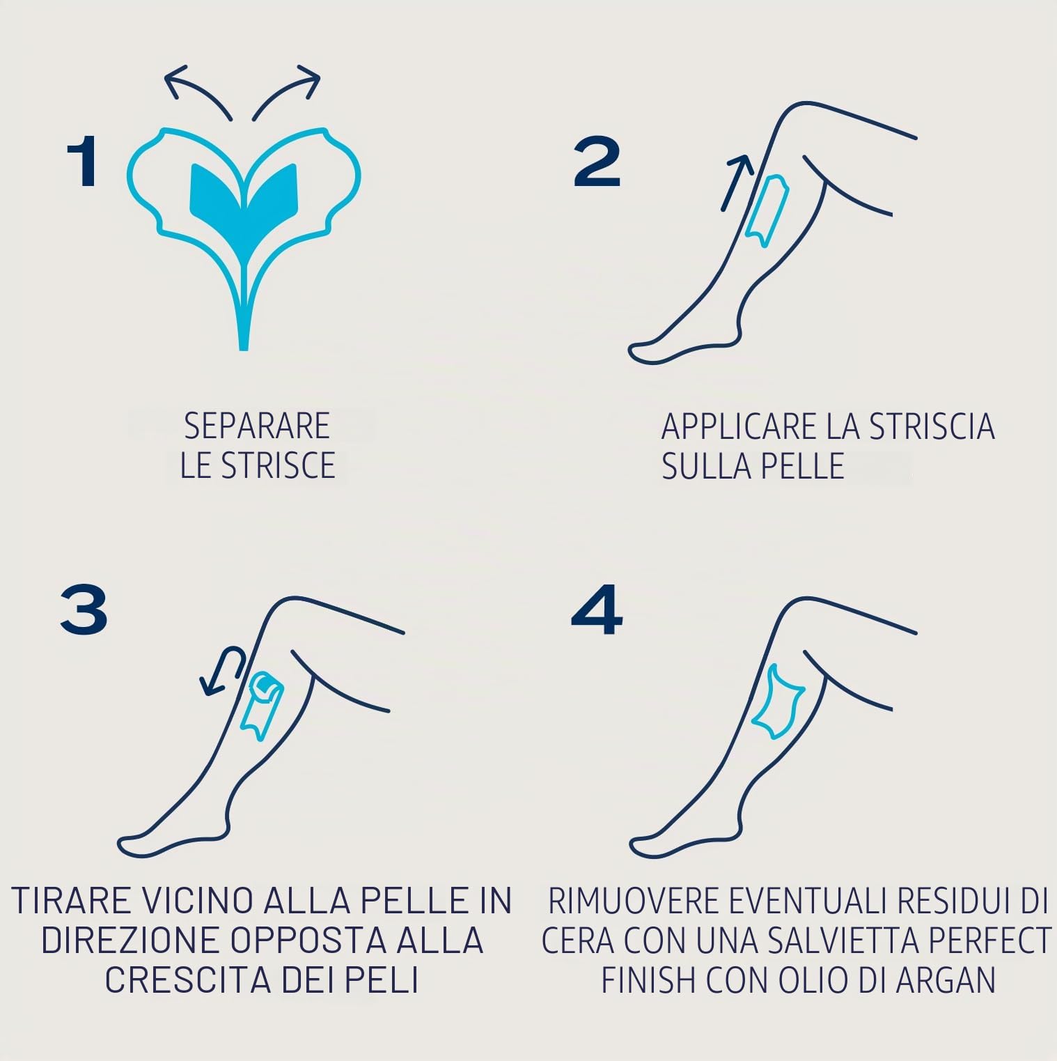 Veet Expert - 40 strisce di cera fredda per corpo e gambe, per pelli sensibili, finitura perfetta, per depilazione a lunga durata