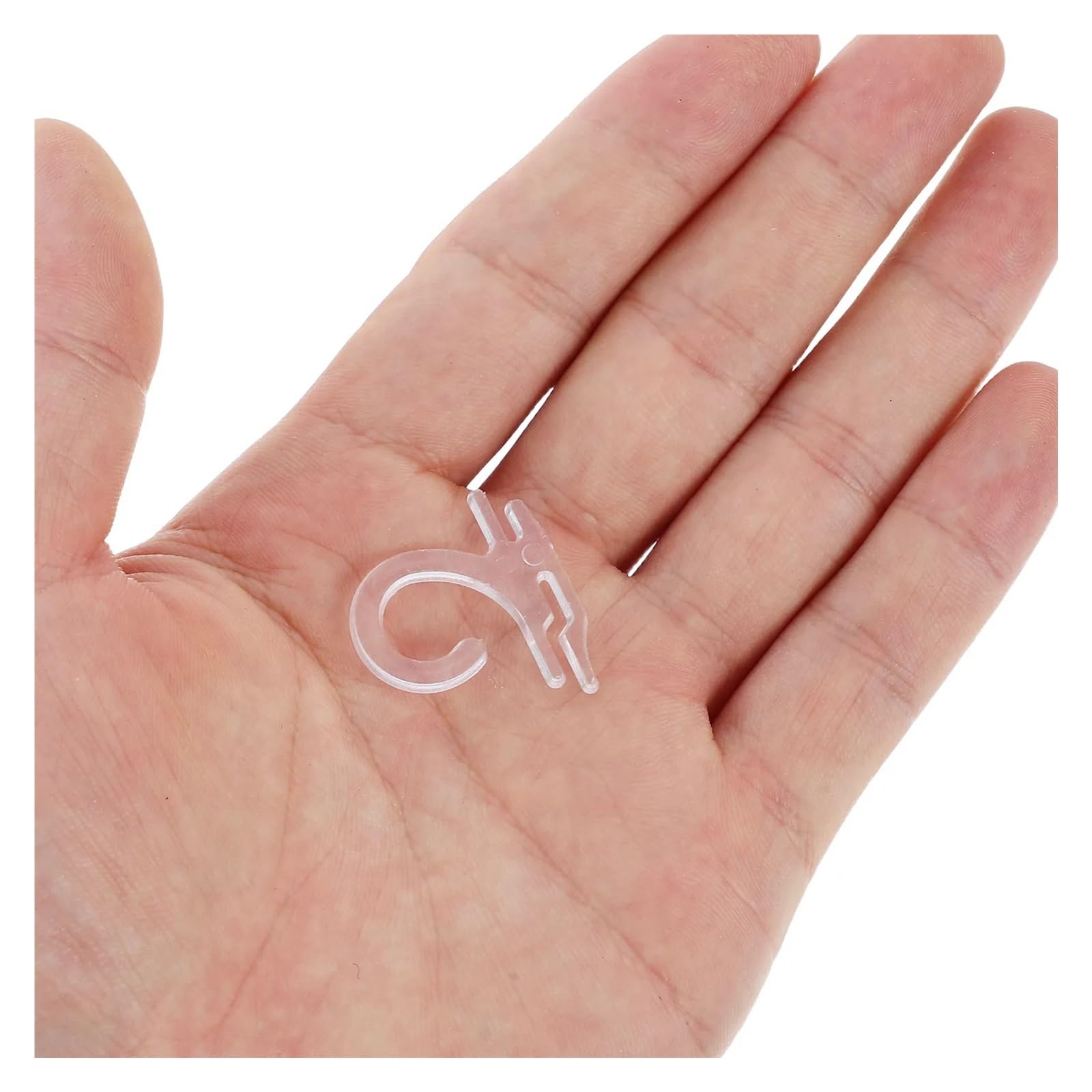Vaeltor One Color 1000Pcs Transparent Plastic Sock Display Hooks Retail Hangers Store Sock Hanger Underwear Display Hanger
