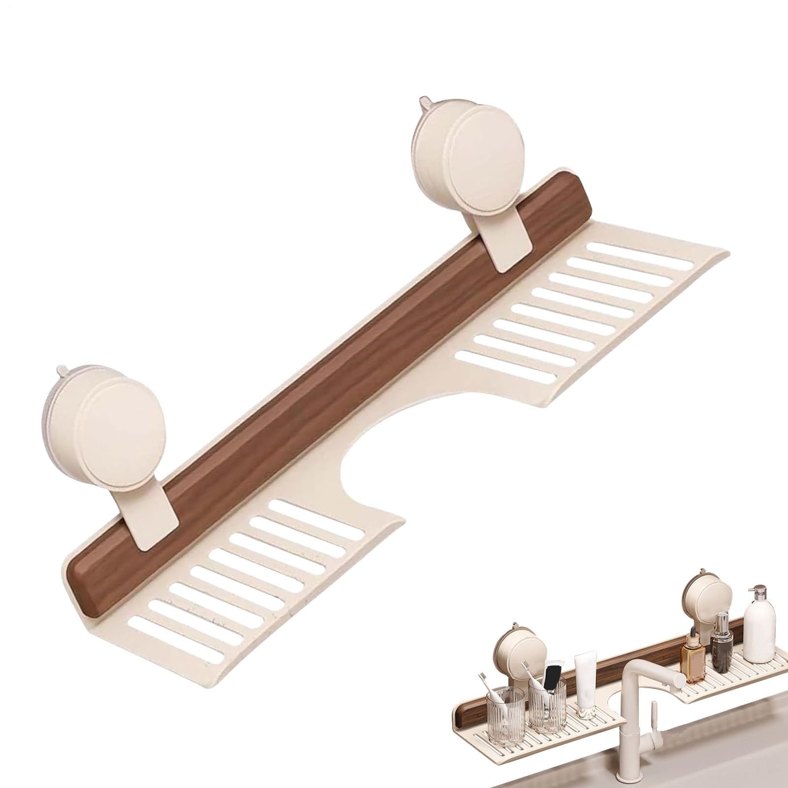 Organisateur de rangement de salle de bain en bois pour optimiser votre routine beauté