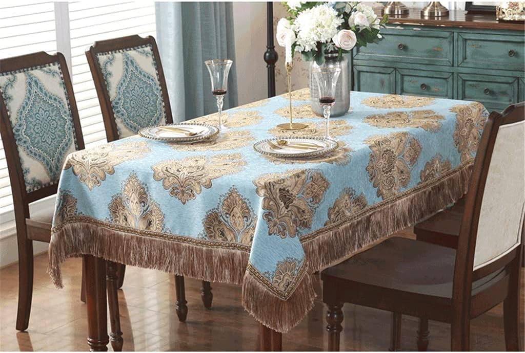 Thickened Table Cloth Chenille Nordic Cloth Round Table Cloth Multi-Purpose Cover Towel(E,200cm in Diameter)