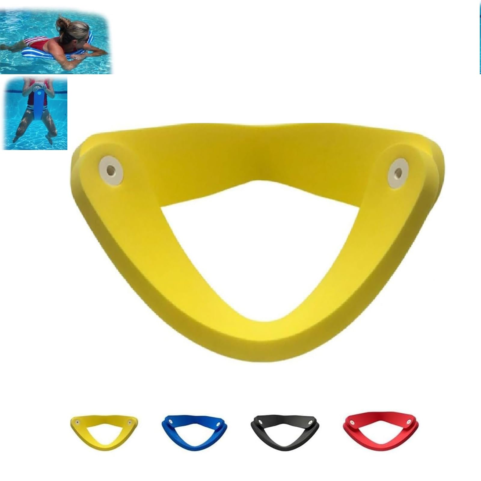 3 in 1 Water Recliner,GrandFloats Float-N-Fold Water Chair,Non Inflatable Foam Lake Pool Lounger Chair for Adult&Kid,Stable Floating Lounge Chairs for Swimming,Summer Party Seats (Yellow,100cm)