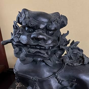 Amazon｜銅製 玉取獅子香炉 螺鈿細工 中国 唐物 古銅 唐銅 香炉台 飾り