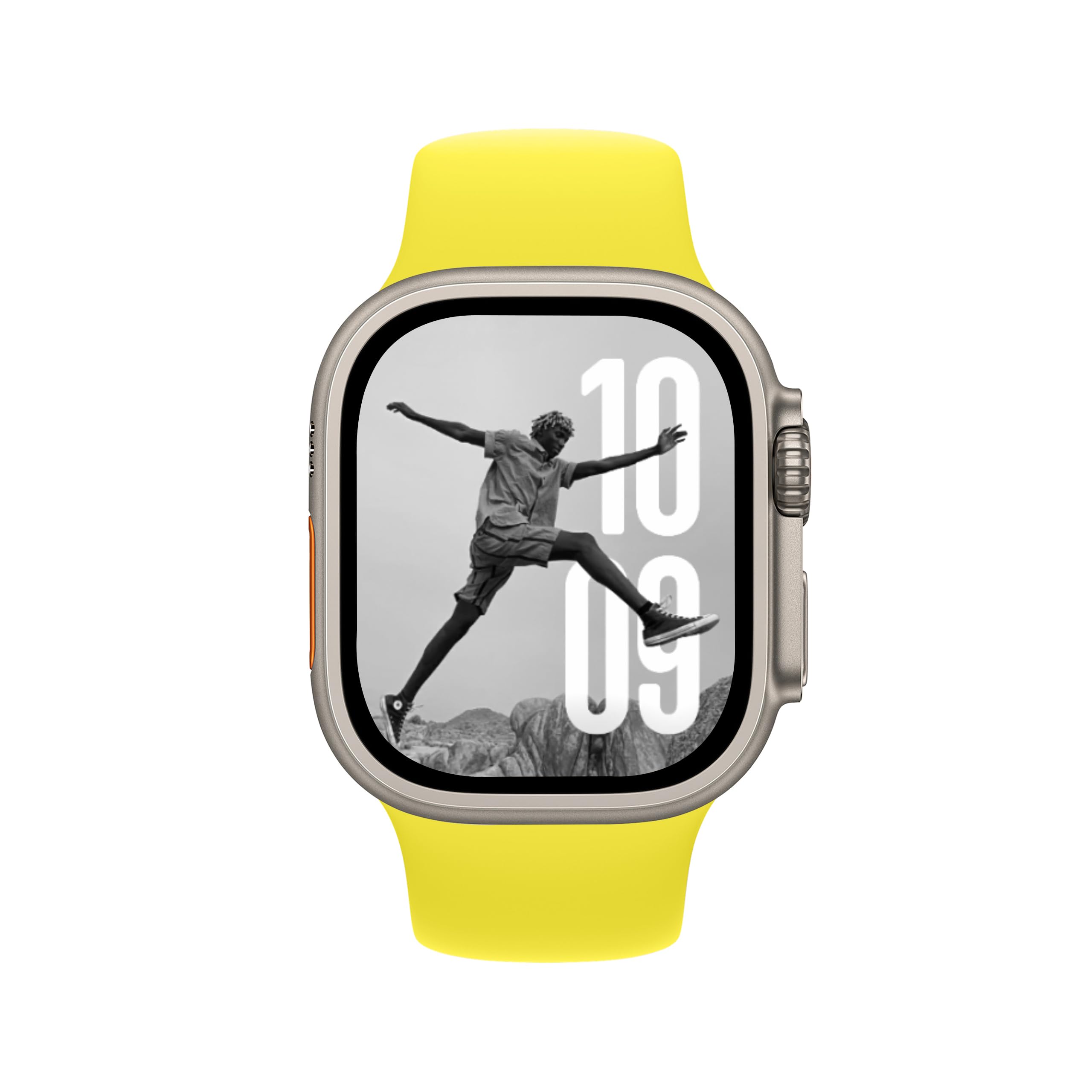 DONEGANI SB Cinturino per Apple Watch Ultra 2 49mm, Serie 10 46mm, 9 8 7 45mm 41mm, SE 6 5 4 44mm 40mm, 3 2 1 42mm 38mm Band Bracciale Sport Silicone, Giallo Limone Fresco