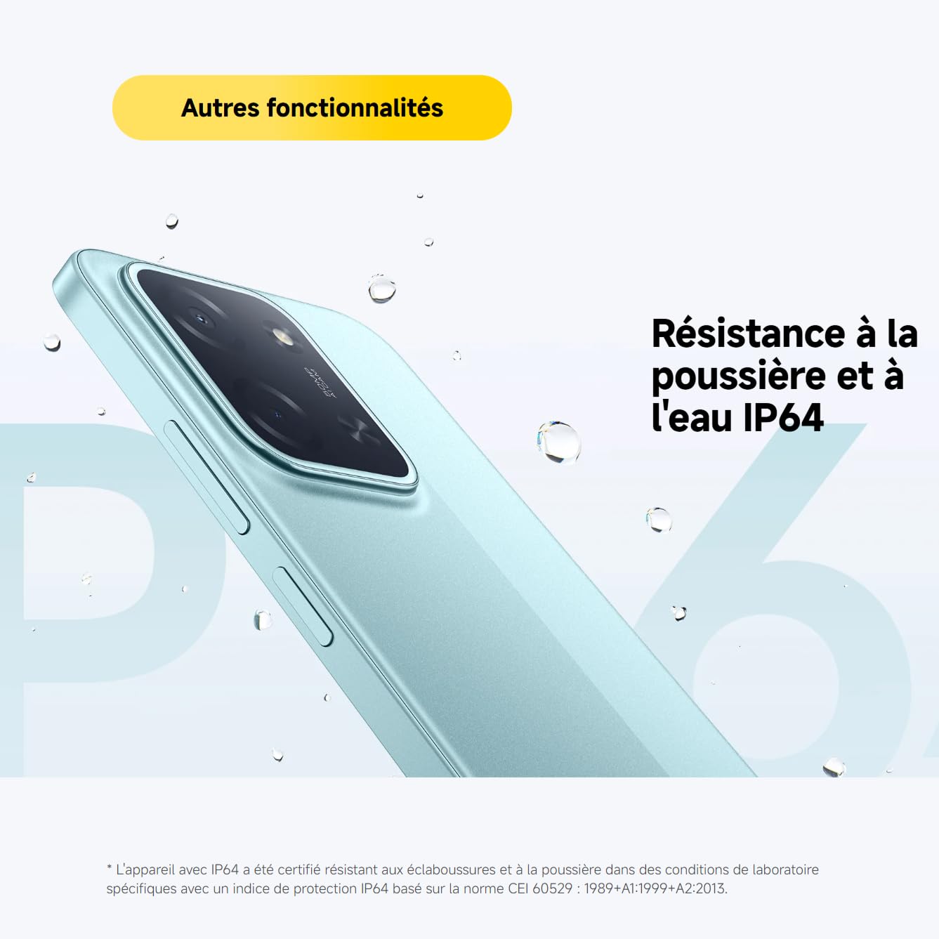 XIAOMI POCO C85 Smartphone 6+128 Go Double Caméra IA 50 MP - Noir | Écran 6,9 pouces 120Hz, Épaisseur 8mm, batterie 6000mAh, MediaTek Helio G81-Ultra, 2 ans de garantie, chargeur non inclus