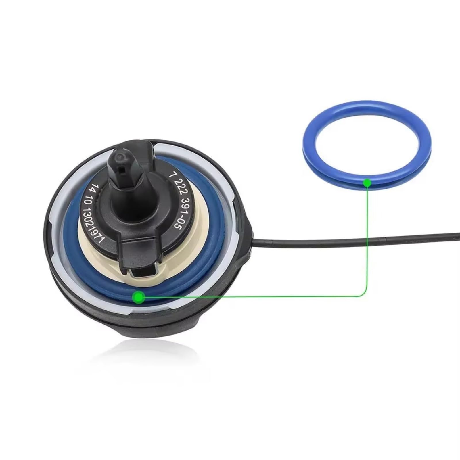 Tappo del Serbatoio di Ricambio Compatibile con Mini per Cooper Tappo del Serbatoio del Carburante 2002-2018 per Clubman 2016-2018 16117222391 Tappo del Serbatoio del Carburante