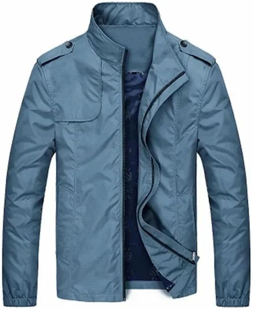 Men's Slim Fit Business Mandarin Collar Spring Autumn Outerwear Commute Sportswear Jacket