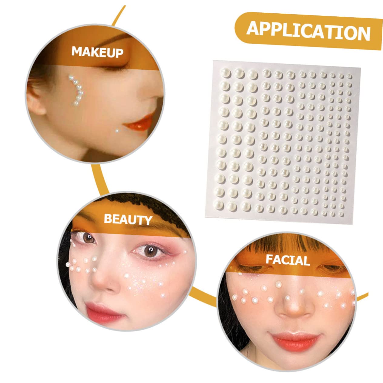 MAGICLULU 3 Set Di Gioielli Per Il Viso Rave Adesivi Per E Trucco Unghie Gemme Per Il Corpo Gemme Adesive Per Il Viso Accessori Per Festival 12 Fogli * 3