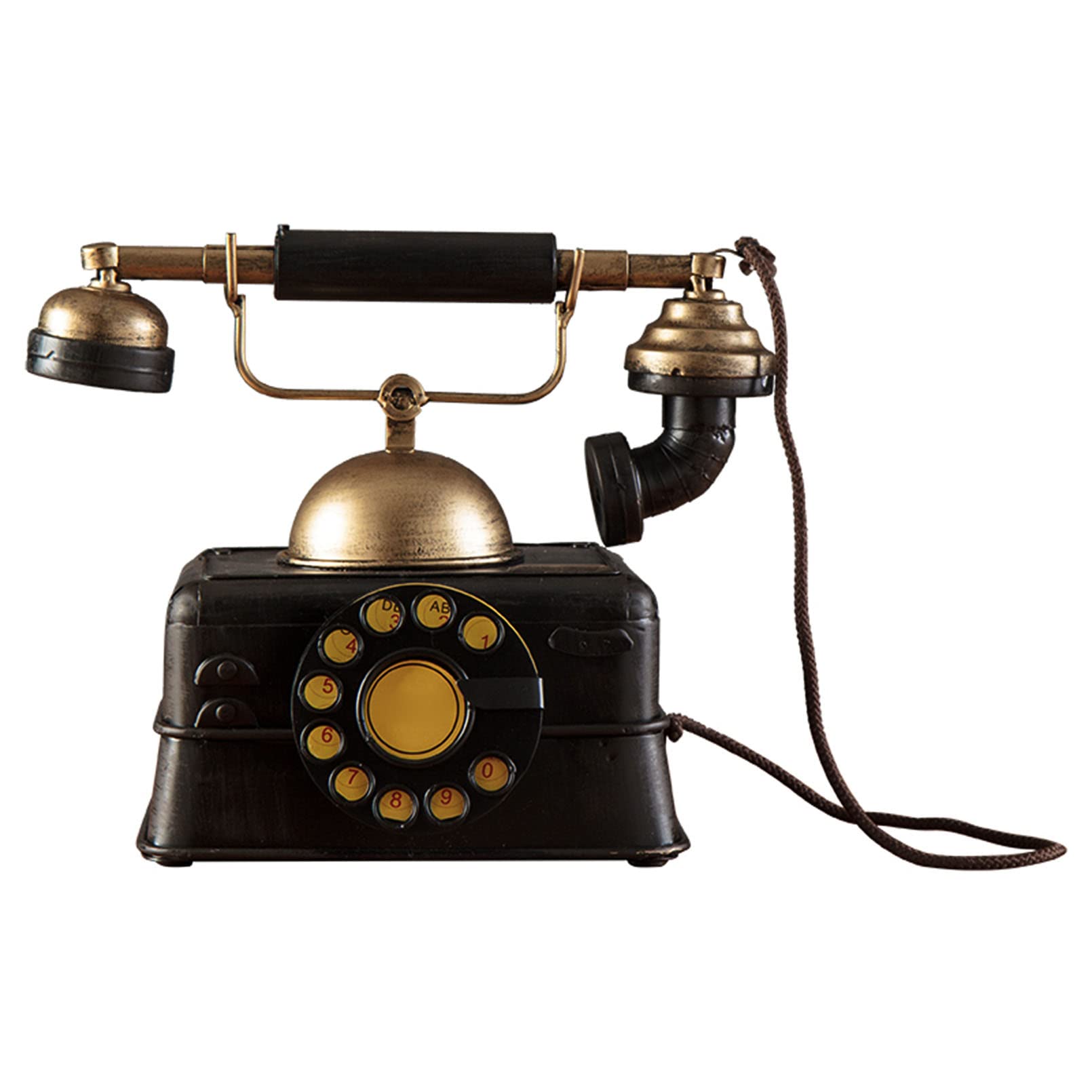 Teléfono con cable antiguo, teléfono fijo decorativo para oficina en casa, tiendas y accesorios de fotografía, idea de regalo única