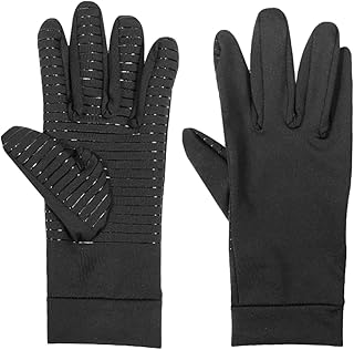 Anneome 1 Pair Gloves Womens Gym Gloves Fingerless Gloves Exercise Gloves for Men Hands Support Gloves Non- Gloves Pressure Gloves Gloves Chic Gloves Elastic Gloves Ion Black