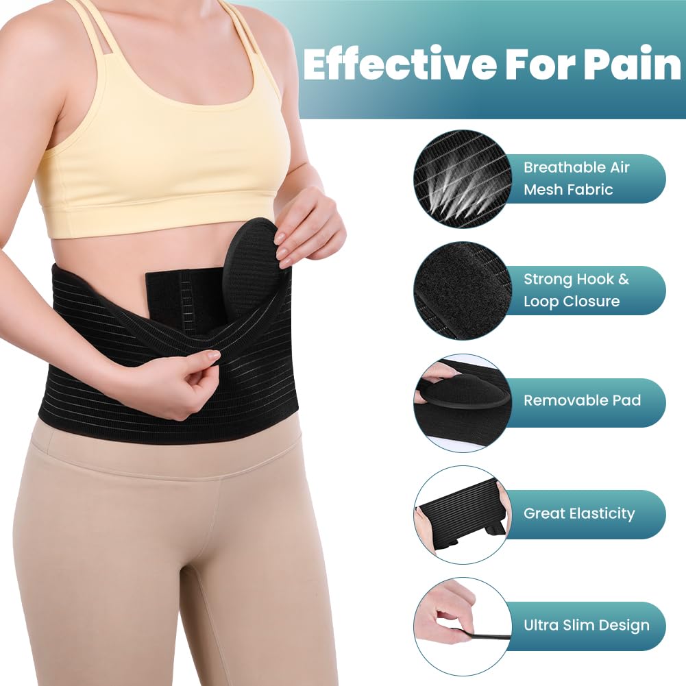 Bauchgürtel für Herren und Damen, elastische Bauchbinde, atmungsaktiver Taillengürtel für Frauen & Männer