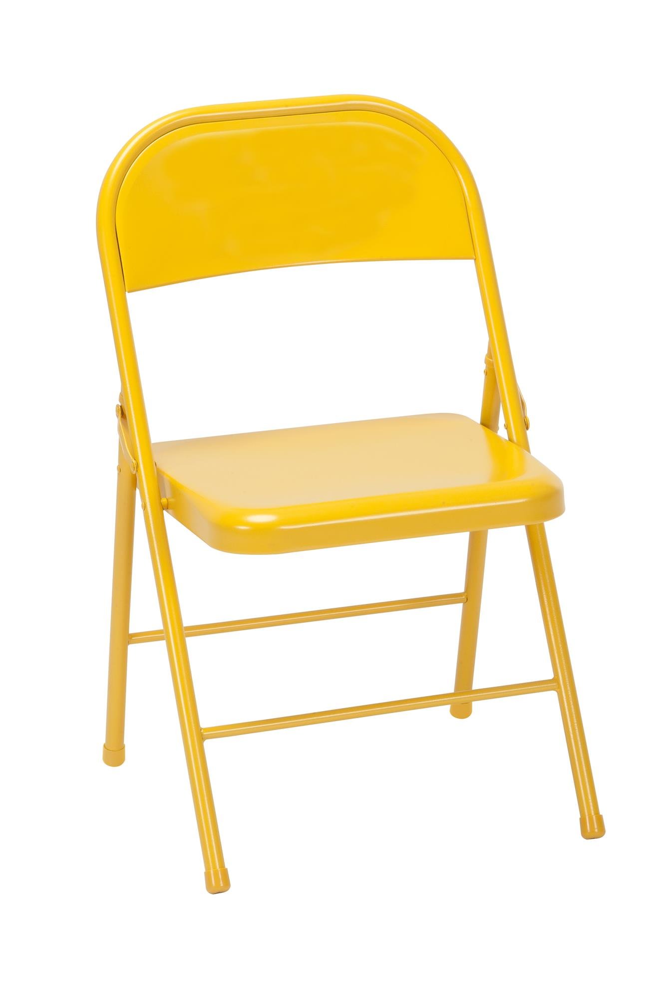 Novogratz Steel Folding Chair, Orange - 2 Pack