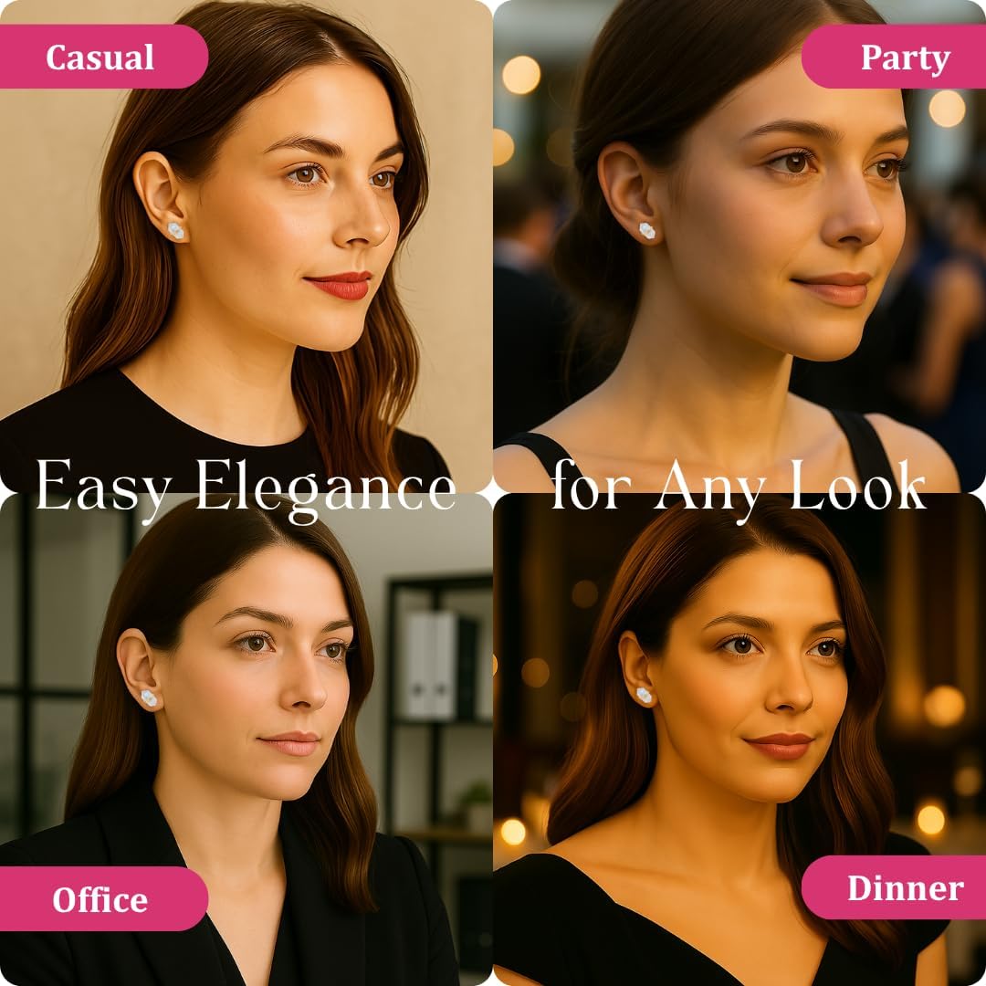 Gempires Gemstone Stud Earrings for Women 14K Gold Plated | Natural Crystal Double Point Pencil Wire Wrapped Studs | Healing Stone Jewelry | Unique 12x7mm Dainty Birthstone Earrings - Image 7