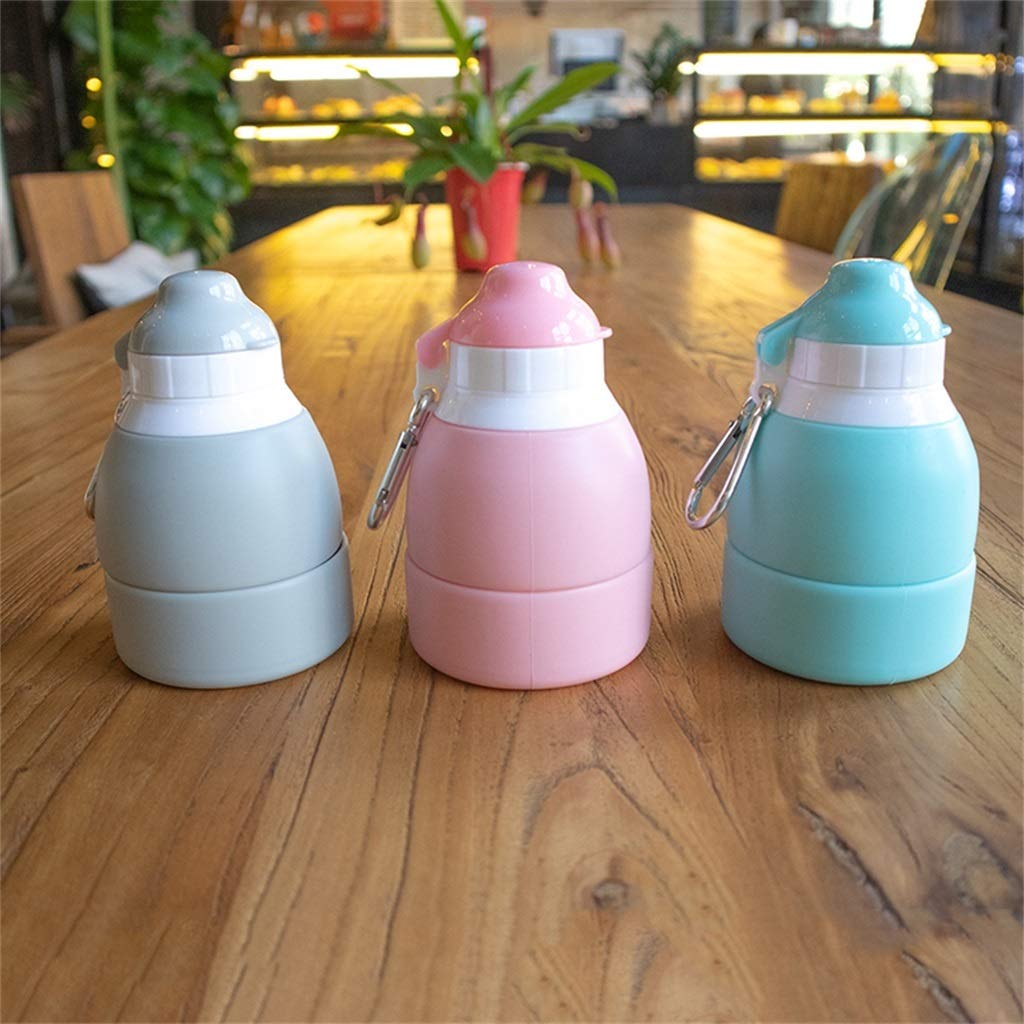 Bottiglia d'Acqua Pieghevole, Semplice Anti-Caduta Gel di Silice Sport All'aperto Tazza di Acqua Portatile (3 Colori)