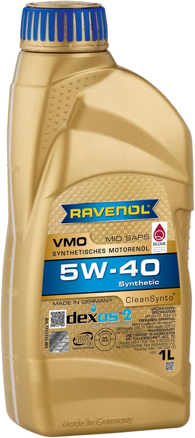 J1A1513 VMO 5W-40 Synthetic Motor Oil (1 Liter)
