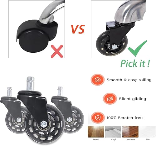 Miniatura 2 de Taburete giratorio con ruedas hidráulico de altura ajustable para peluquería, belleza, masaje facial, spa, tatuaje, médico, oficina en casa