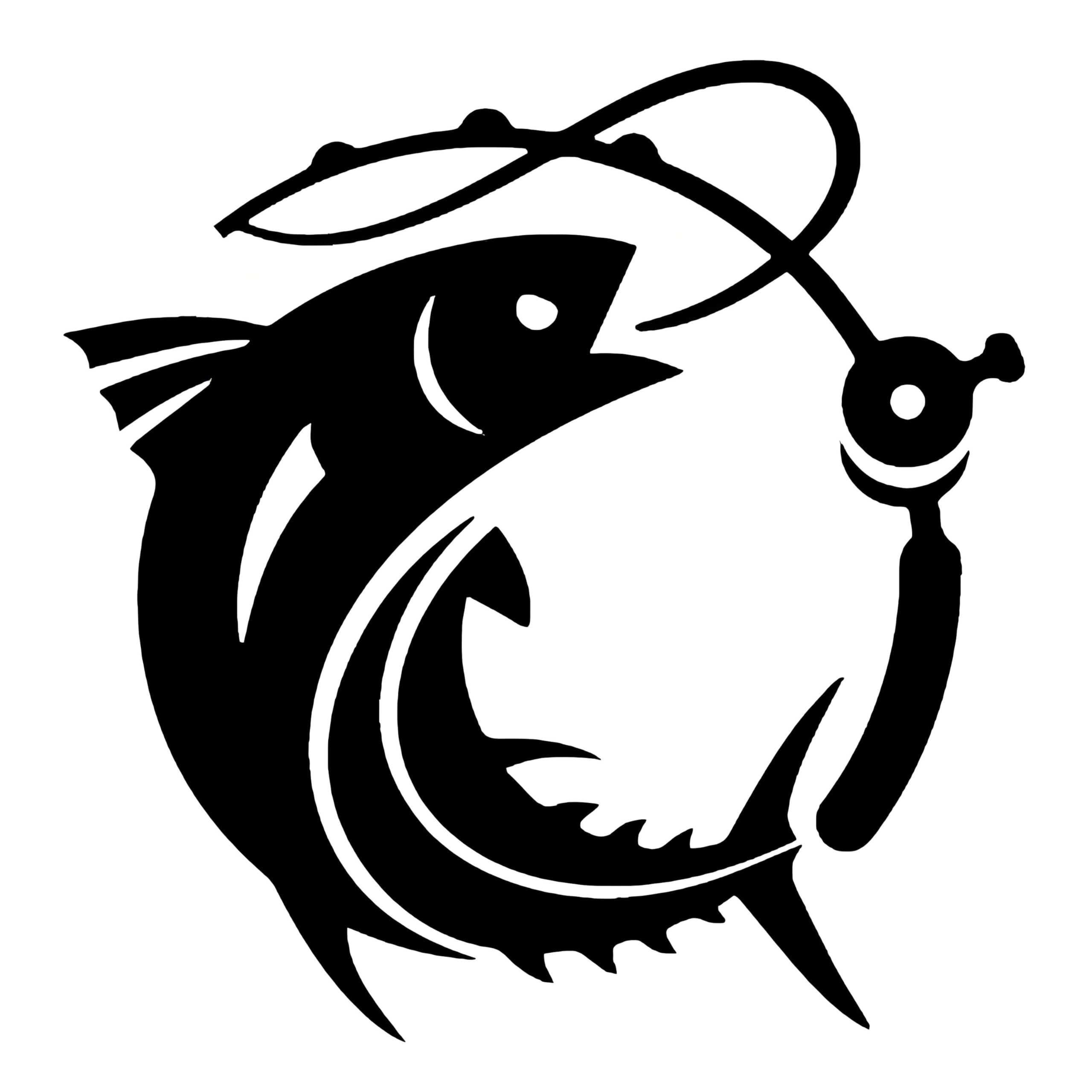 Angelfisch Aufkleber, Wasserfester PVC-Sticker, Schwarz, Lustige Dekoration für Auto, Laptop, Kühlschrank, Möbel ((15cm/5.91inch))