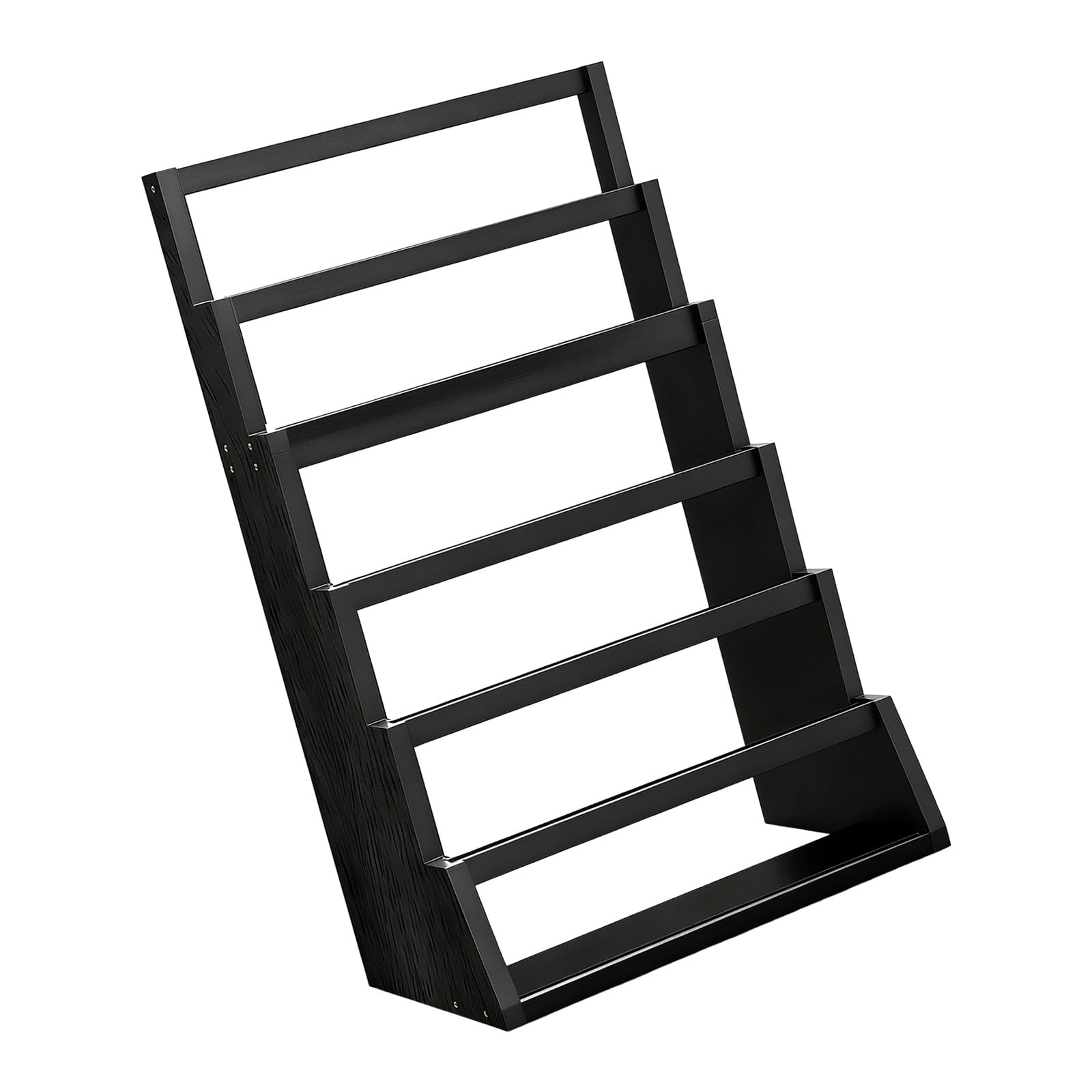 Msioytog Multiple Levels Wood Card Organizers Features 6 Slots for Neatly Arranging Memos and Postcard Strong Card Owner
