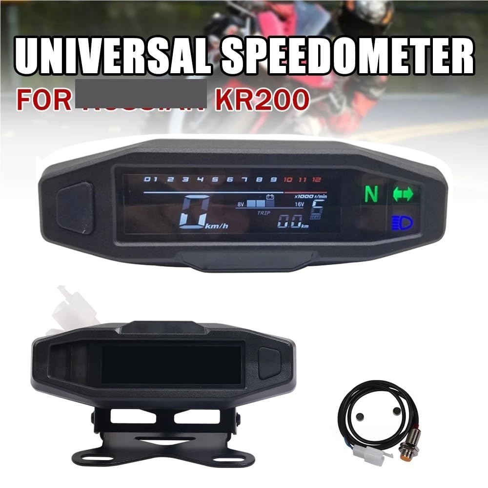 Motorcycle Speedometer Instrument Odometer Tachometer Dashboard Oil Gauge Digital Dash Indicator for KR200 KR 200 Speedometers