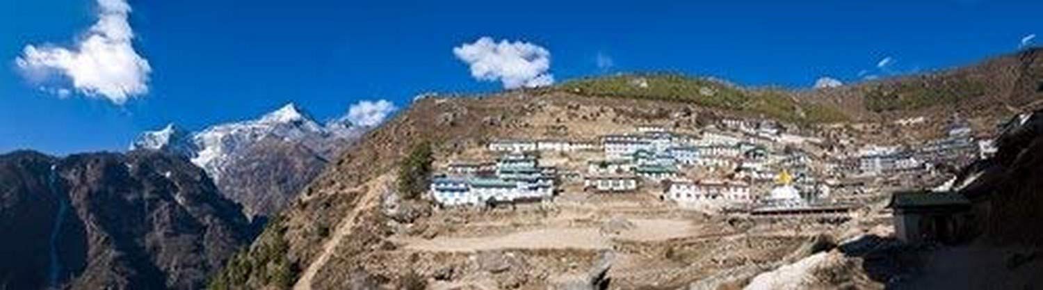 Posterazzi High angle view of a town on mountain Namche Bazaar Solukhumbu Himalayas Nepal Poster Print, (27 x 9)