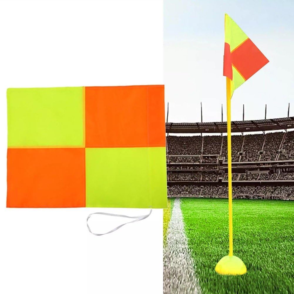 4 Pièces Drapeaux De Coin De Terrain De Football Drapeau De Juge De Touche Drapeaux De Coin De Football Drapeaux D'arbitre Drapeaux De Coin D'entraînement pour Match De Football