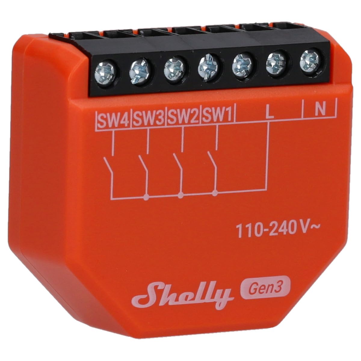 SHELLY Activador de escena i4 Gen3, Bluetooth y WiFi