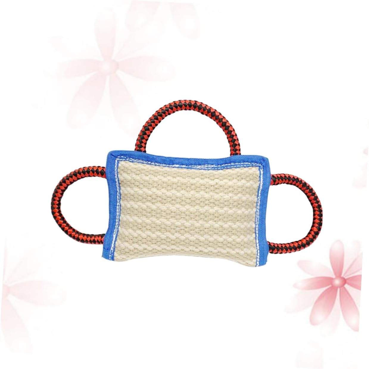 Happyyami Jute Dog Bite Pillow for Training Chewing Pet Chewing Toy Handles for Dog Mouth Exercises and Interactive Play