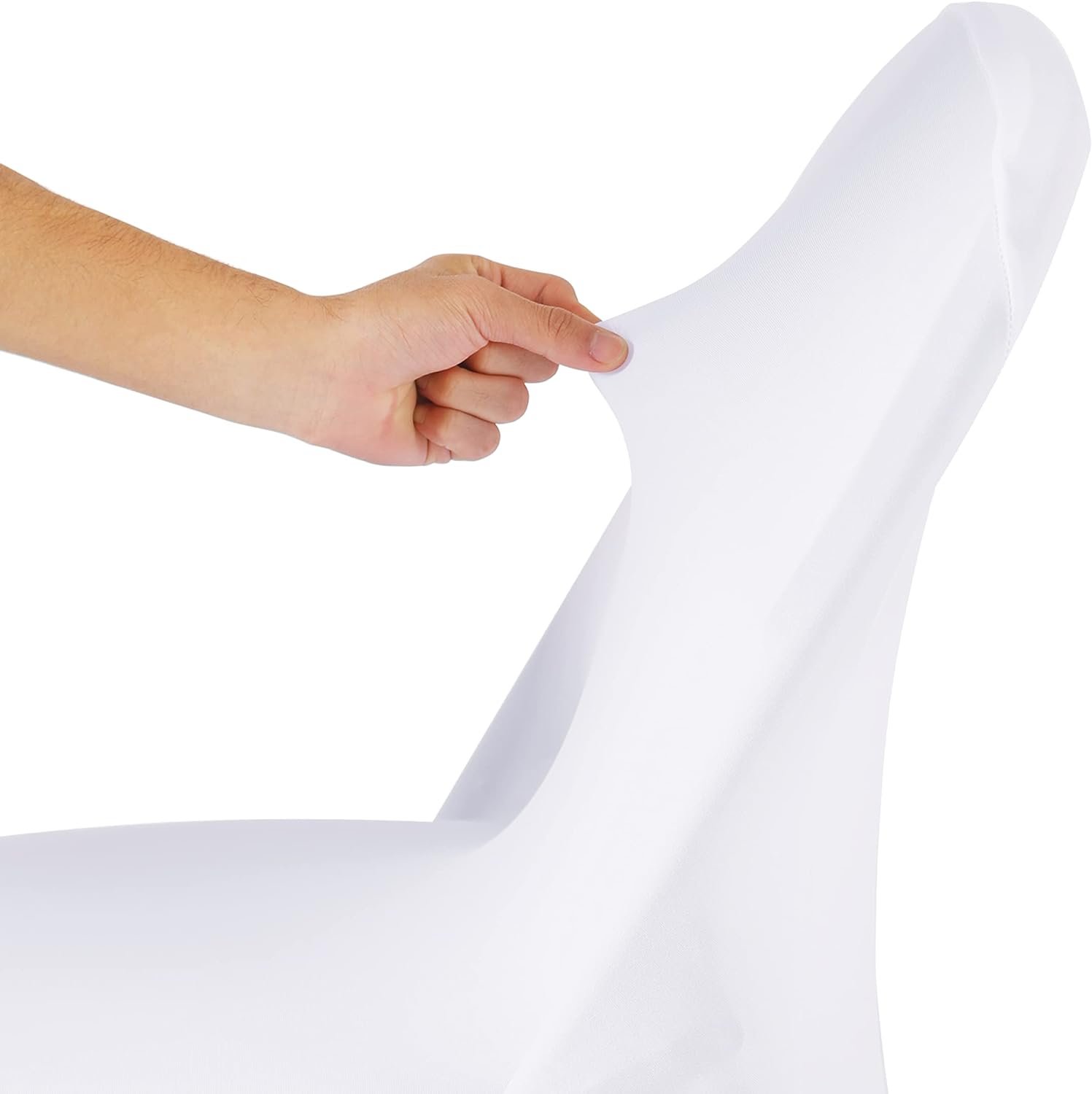 Spandex Chair Cover,12PCS,Living Room Folding Chair Covers,Removable Chair Covers Washable Protector Stretch Chair Cover for Party, Banquet,Wedding Event,Hotel(White)