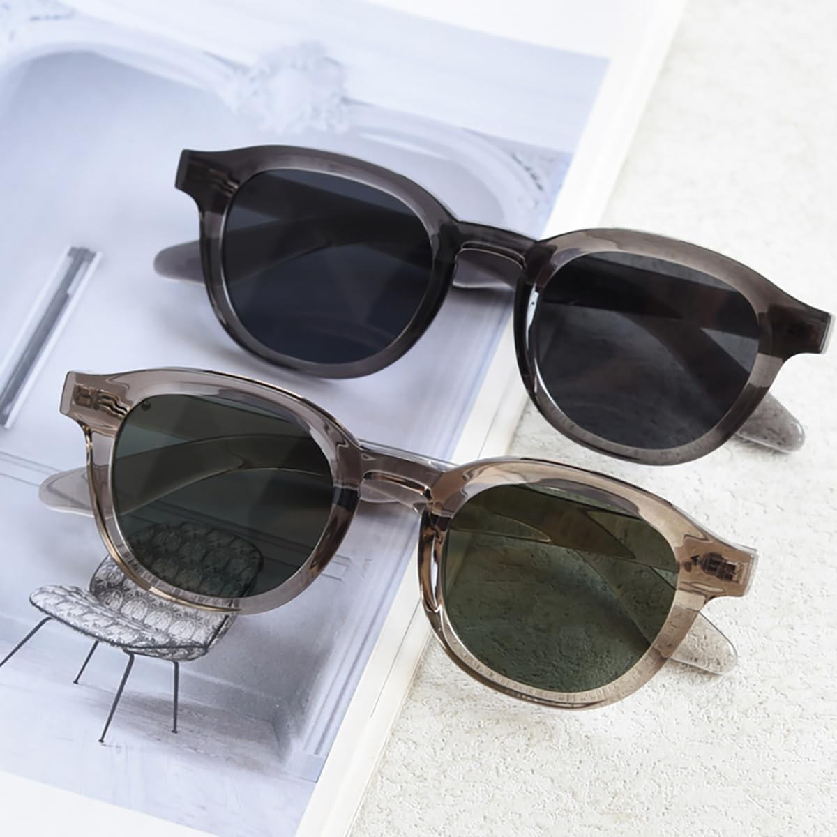 Polarized Sunglasses Retro Women Tr90 Square Eyewear Men Uv400 Ultralight Driving Sun Shades - Image 3