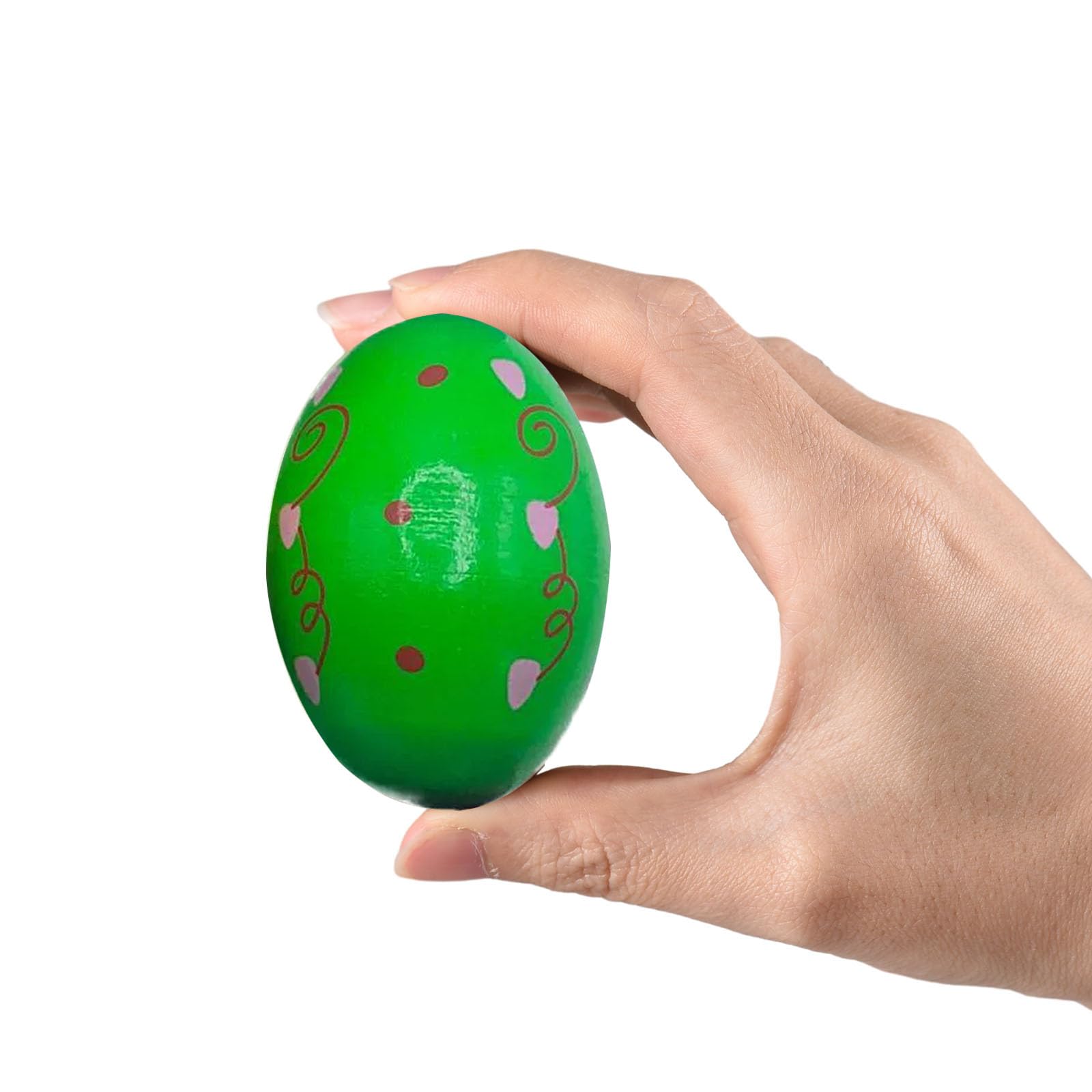 Wooden Shake Eggs Percussion Instrument Fun Musical Egg for Party Easter Basket Stuffers Educational Rhythm Toy All Ages — view 4