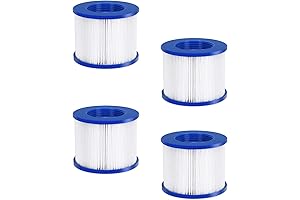 wejoy 4Pcs Superfine Filtration Fold White Pool Spa Filter Cartridge for PM_SPA-P154