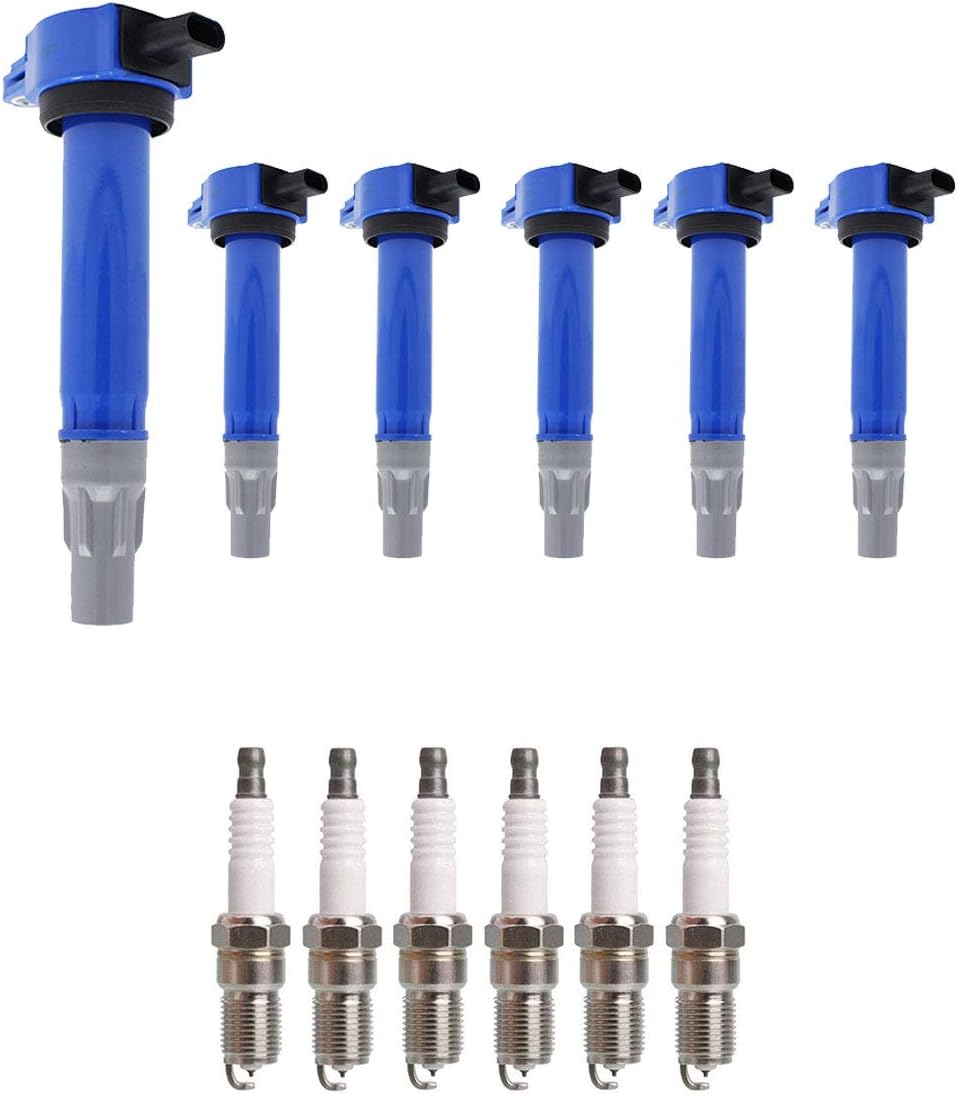 ENA Set of 6 Ignition Coil Pack and Set of 6 Platinum Spark Plug Compatible with Dodge Chrysler Charger Sebring Replacement For UF502