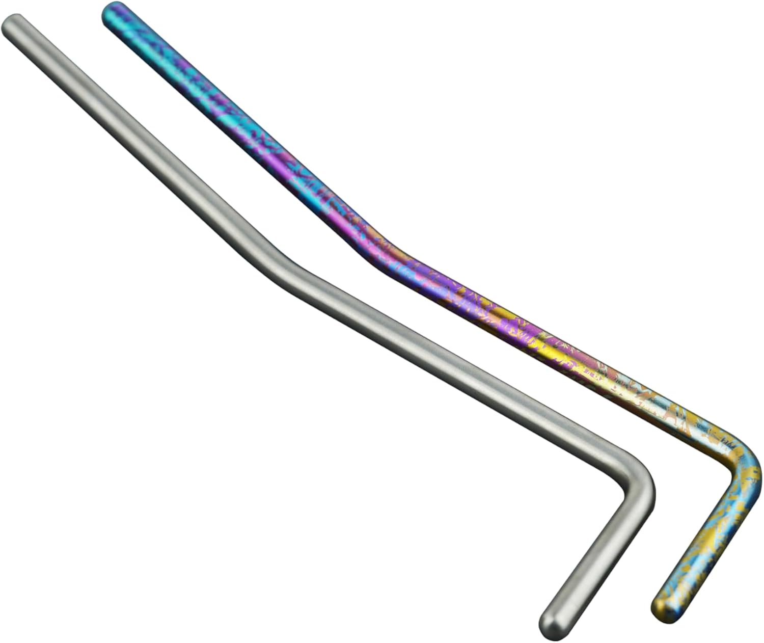 Guyker Guitar Tremolo Arm, Titanium Alloy Whammy Bridge Bar Dia. 5.5mm (0.22") Replacement Part for Ibanez EDGE III/SAT Pro II/FAT 10 / FAT 20 / SA260QM Electric Guitar PA-003 (Chrome + Rainbow)