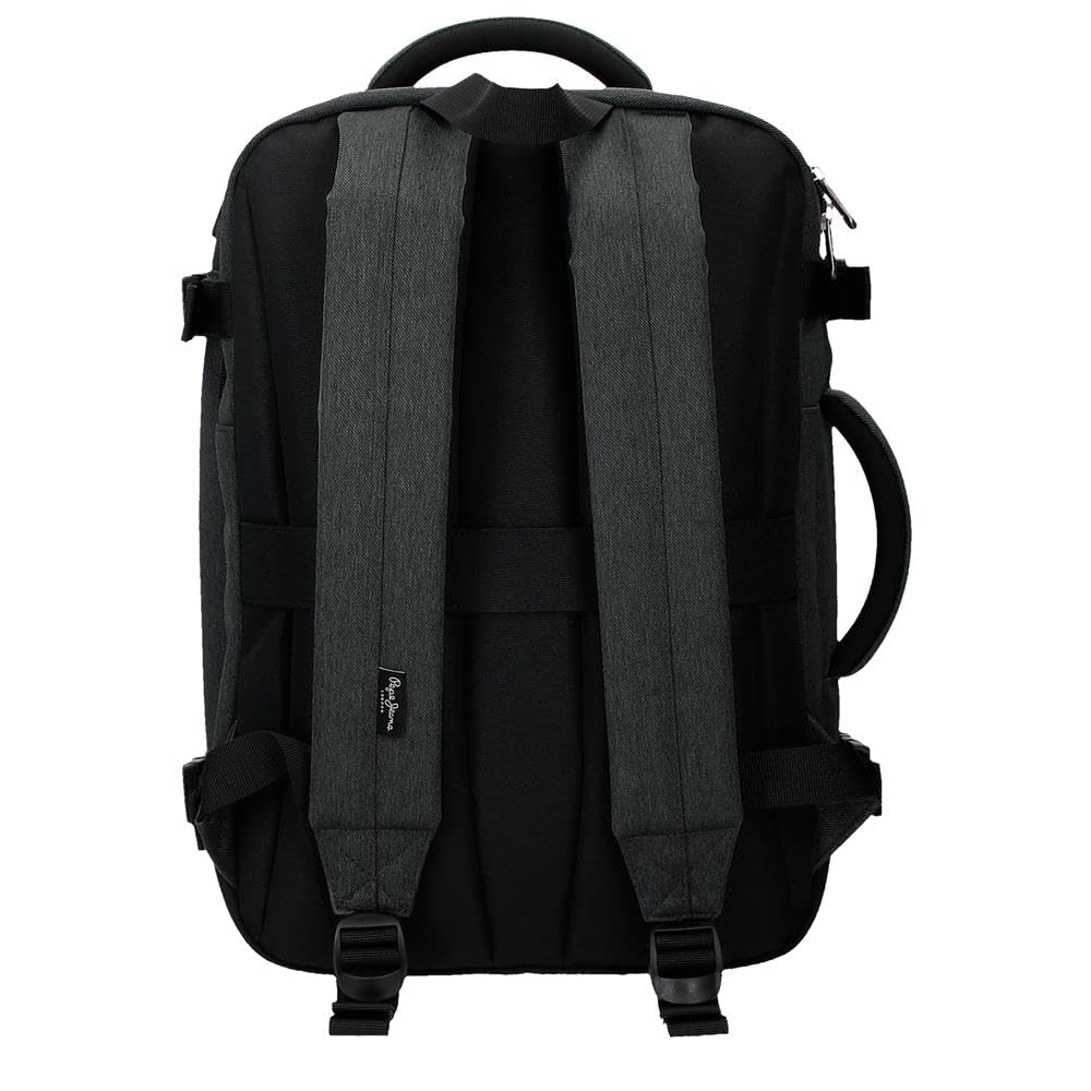 Pepe Jeans Jarvis Maleta de Cabina Verde 25x40x17 cms Piel Sintética y Poliéster 17L 1 kgs Equipaje Mano by Joumma Bags